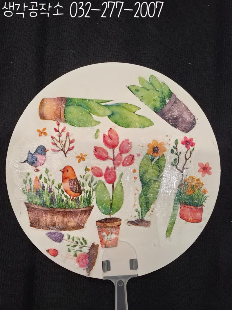 생각공작소 인천 오감쑥쑥 바우처 얇은 냅킨 한 장이 나만의 부채가 되었어요 🌸 냅킨아트 부채 만들기 🎋 활동사진 2