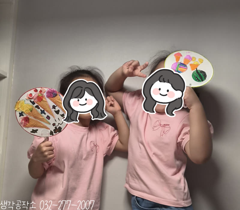 생각공작소 인천 오감쑥쑥 바우처 얇은 냅킨 한 장이 나만의 부채가 되었어요 🌸 냅킨아트 부채 만들기 🎋 활동사진 1
