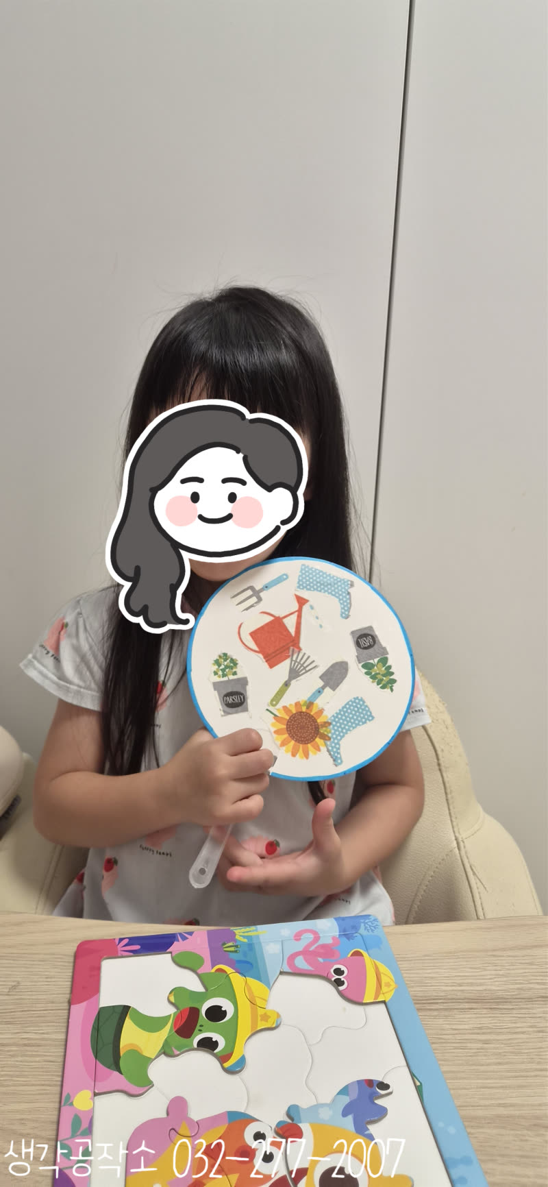 생각공작소 인천 오감쑥쑥 바우처 얇은 냅킨 한 장이 나만의 부채가 되었어요 🌸 냅킨아트 부채 만들기 🎋 활동사진 1
