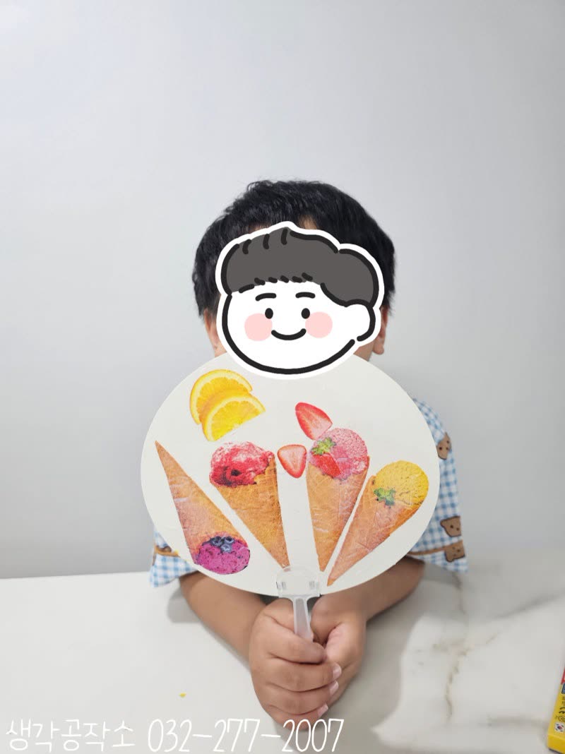 생각공작소 인천 오감쑥쑥 바우처 얇은 냅킨 한 장이 나만의 부채가 되었어요 🌸 냅킨아트 부채 만들기 🎋 활동사진 2