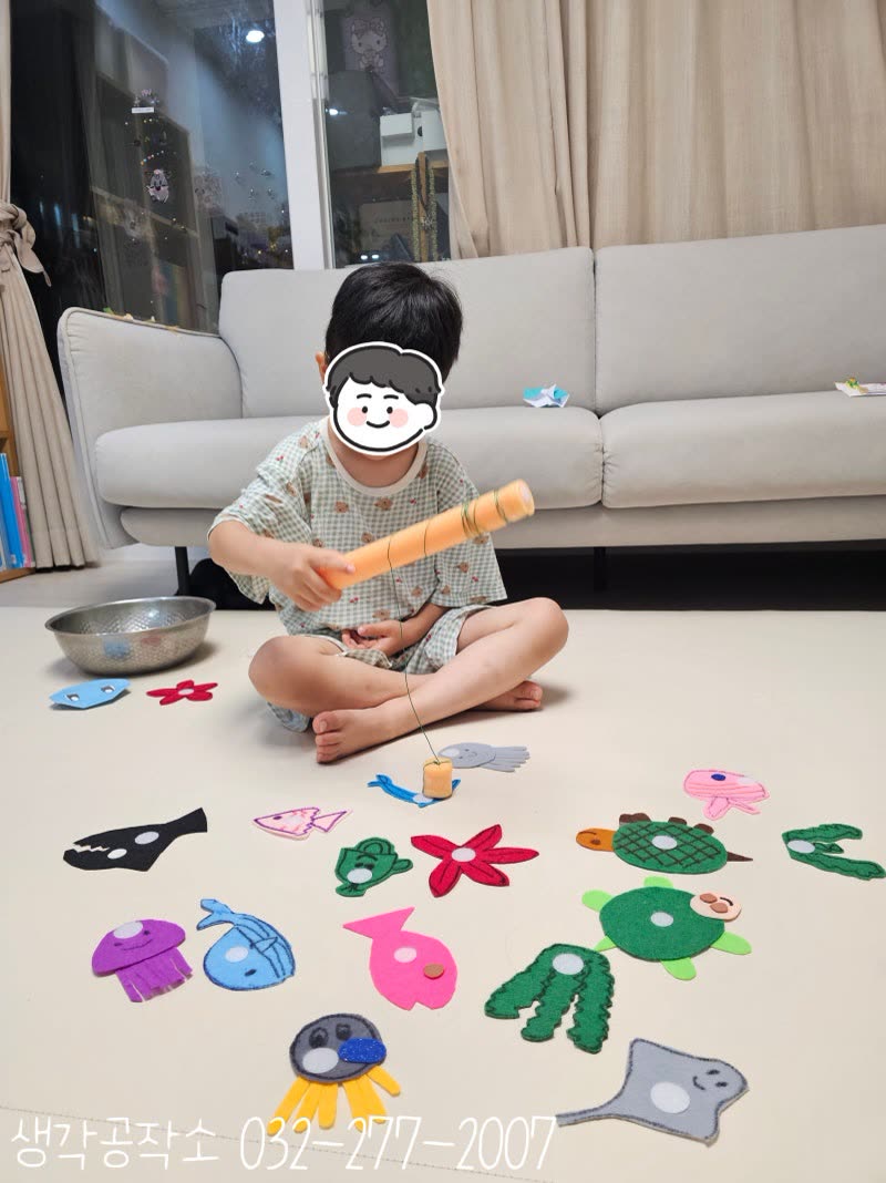 생각공작소 인천 오감쑥쑥 바우처 여름을 낚아요 낚시놀이, 찌에 톡 붙는 바다 친구들 🎣 활동사진 1