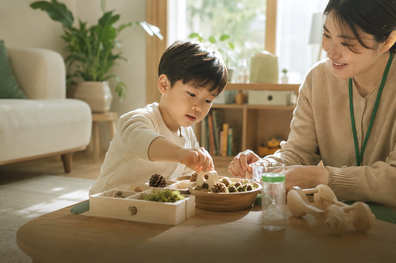 처음 만나는 오감 놀이를 들여다보는 아이